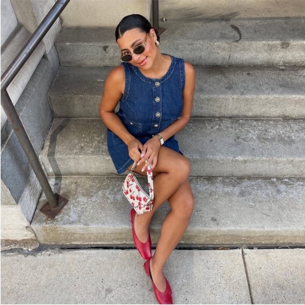 Reformation Tropez Denim Mini Dress 12 - Picture 6 of 9